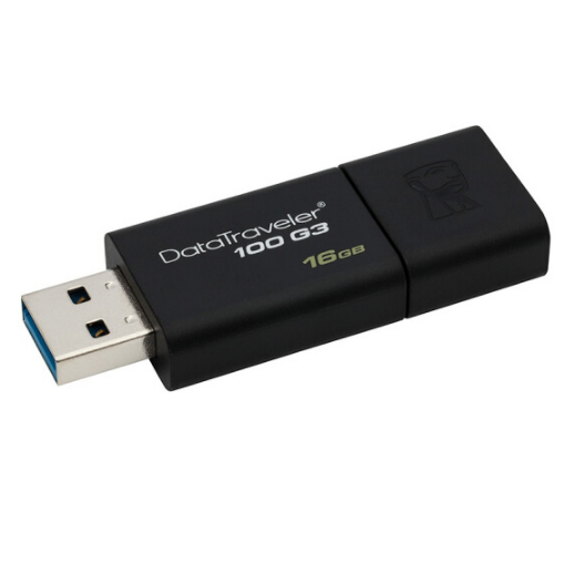 金士頓16GB USB3.0 U盤 DT100G3 黑色 滑蓋設(shè)計(jì) 展會禮品