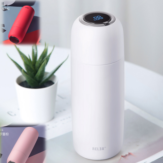 物生物智能測溫保溫杯大容量簡約不銹鋼水杯 禮品定制智能款