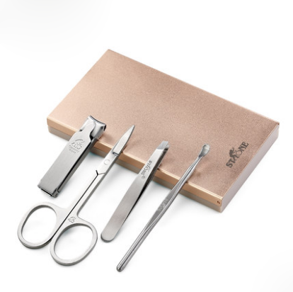 德國(guó)司頓修甲4件套不銹鋼迷你寶盒易推拉攜帶 活動(dòng)禮品定制