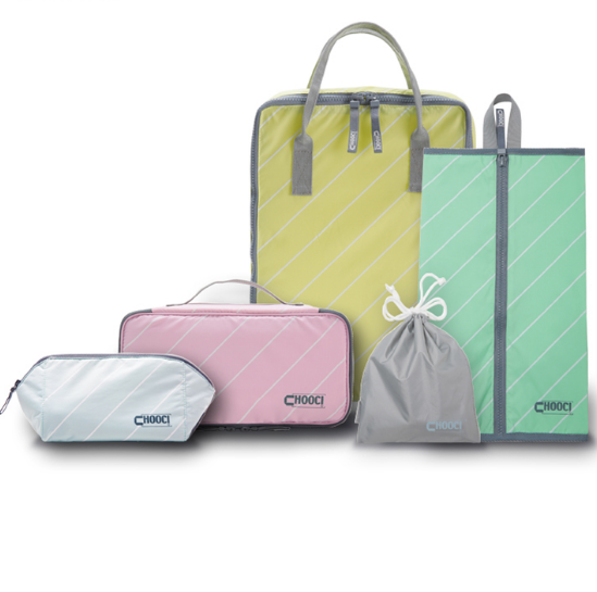 馬卡龍清新旅行收納五件套收納包收納套裝 商務(wù)禮品 展會(huì)禮品