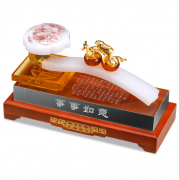琉璃玉如意擺件創(chuàng)意家居辦公水晶工藝品開業(yè)禮品 商務(wù)禮品