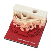 3D立體模型便簽本便利貼建筑模型紙雕 長城3D 禮品定制