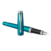 派克鋼筆 都市孔雀藍(lán)白夾墨水筆 商務(wù)禮品 企業(yè)定制