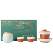 竹絲扣瓷 瓷胎竹編 景德鎮(zhèn)青玉瓷 一蓋碗二杯一茶葉罐