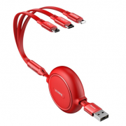 倍思 數(shù)據(jù)線定制 三合一 1.2m一拖三伸縮 企業(yè)禮品定制