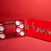 清樸堂 紅木禮品 禧福八雙裝中國餐具 商務(wù)禮品定制