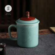 尚唐 龍泉青瓷 陶瓷商務(wù)水杯子 鴻運(yùn)當(dāng)頭杯 商務(wù)禮品定制