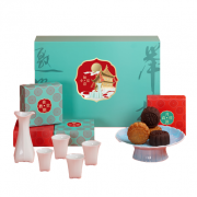 雅物 中秋禮品套裝 如意小宴酒具組 隱青酒器月餅 高端中式禮品